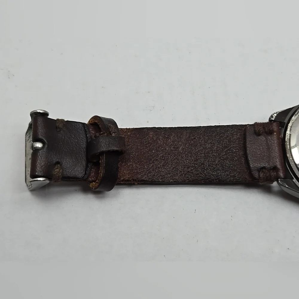 American Eagle Outfitters Men Sport Brown Leather 42mm Quartz Watch 7 1/2